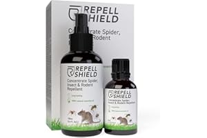 RepellShield Repellente per Topi da Esterno ed Interno Naturale - Spray Scaccia Topi per Esterno Concentrato - Anti Cimici, Insetti, Roditori in Spray - Spray Repellente Topi Auto ed Insetti, 50+100ml