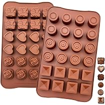 Lot De 5 Moules à Pain Mini En Silicone - 12 Cavités Profondes, Pour Brownies Et Barres Chocolat