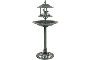 BEST PRICE SQUARE Kingfisher BB01 Ornamental Bird Bath and Table