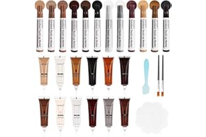 SEISSO Laminat Reparaturset, 12 Stück Holzkitt Holz Reparaturset, 12 Stück Möbel Reparatur Marker, Möbel Reparatur Set, Parkett Reparatur Set, für Kratzer, Flecken, Fußböden, Schrank