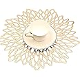 DD Retails Round Flower Design Dining Table Place Mat || Washable Non Slip Mat || Place Mat for Home & Kitchen (Pack of 1)