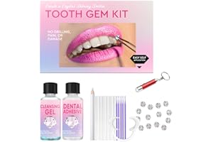 LUXSURE Zahnstein Schmuck, Tooth Gem Kit Für Party & Daliy Life, Zahnstein Abdecken, Schöne Zähne Bekommen, Strasssteine & All DIY Tools