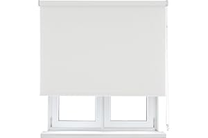 VIEWTEX | Estor Enrollable Opaco Térmico Blanco 75 X 190cm | Bloquea la Entrada de la luz | Fabricado en España | Garantia 5 años