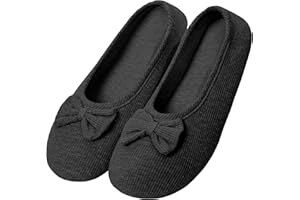 Solshine - Pantofole chiuse in cotone, da donna, modello ballerina, T002