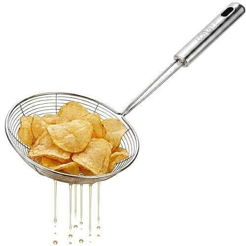 Schaumlöffel Edelstahl, Spinnennetz-Schöpflöffel