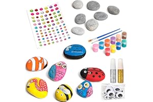 SBWBZB Rock Painting Kit Age 4-8 Pebbles for Painting Stone Painting Kit for Kids for 5 6 7 Year Old Boys Girls Rock Painting Kit Painting Stones Pebbles Painting for Boys Girls Kids Children Age 4 5 6 7 8