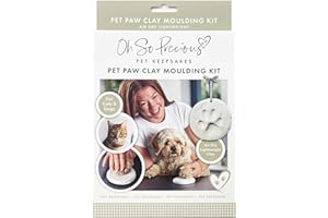 Oh So Precious Pet Keepsakes Clay Pet Paw Impression Kit|Clay Moulding Keepsake for Dogs & Cats|Easy-to-Use|Memorial, Puppy & Kitten Paw Prints|Air Drying Clay,White