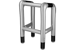 Balinco Andador Hinchable Plateado/Gris - el Accesorio Disfraz de Abuela o Abuelo para Carnaval/Fiesta de Disfraces o como Broma para tu cumpleaños