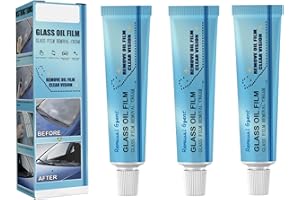 ‎HLJS Fleckenentferner Für Autoglas, 3Stück Autoscheibenreiniger, Scheibenreiniger,Auto-Glas-Reiniger,Car Glass Oil Film Cleaner, Glasölfilmentfernungspaste, Wasserfleckentferner Glas,Auto Reinigungspaste