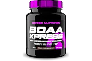 ‎SCITEC NUTRITION Scitec Nutrition BCAA Xpress, bez cukru, glutenu i laktozy, 5 g czystego BCAA, regeneracja i wzrost mięśni, stosunek aminokwasów 2:1:1, smak i łatwe mieszanie, 700 g, Cola-Limonka