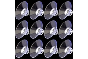 ANCIRS 30 Pack 30mm Suction Cups for Glass Table Tops, Rubber Transparent Anti-Collision Sucker Pad Without Hooks for Home Decoration