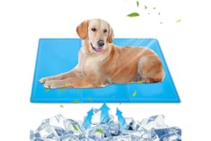 WENGX Dog Cooling Mat,Pet Rabbit Puppy Self Cooling Mat,Non-Toxic Gel Ice Pads for Dogs Cats,Scratch-resistant Pet Cool Mat,Double-Sided Use(50 * 90cm)