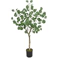 Hollyone Arbre Artificiel Ficus Benjamini 91 Cm - Grand Arbre Avec 546 Feuilles Réalistes Et Tronc En Bois Naturel
