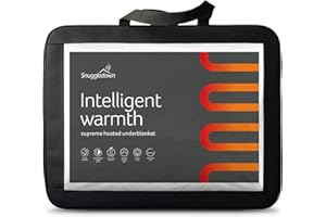 Snuggledown Intelligent Warmth Electric Blanket King Size - Luxury Heated Blanket with Dual Controls, Foot Warmth & 9-Heat Settings | 100% Cotton Casing, Auto Shut-Off, Washable (150 x 200cm)
