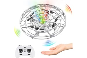 SOOTOUO Bola Voladora, UFO Mini Drone con 360°de Rotación e Luz LED, Juguetes Volador de Inducción Infrarroja Regalos para Niños Niñas 3 4 5 6 7 8 9+ Años