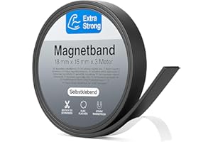 TK Gruppe Timo Klingler 3 Meter Magnetklebeband Magnetstreifen Metallband Magnetfolie Band Klebeband Magnet Magnetband Klebestreifen selbstklebend