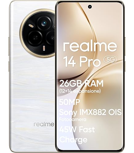 realme 14 Pro+ 5G Dual SIM 12GB RAM 512GB - White : Amazon.com.be