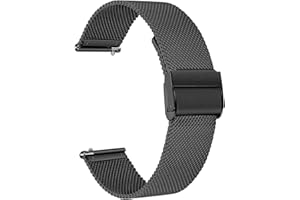 Aliwisdom pasek do zegarka, 18 mm, 20 mm, 22 mm, do smartwatcha, uniwersalny, metalowy, stalowy siateczkowy pasek do zegarka, szybkie zwolnienie dla mężczyzn, kobiet