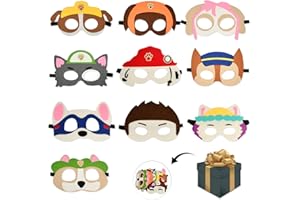 Mizijia Máscaras de Fiesta Máscaras de Fieltro Máscaras para Niños de Cosplay con Cuerda Elástica Halloween