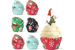 Bake Choice 400 pièces Mini Caissette Muffins Papier avec 12 Accessoires,parfait pour les Fêtes de Noël,les événements Scolaires et la Pâtisserie en Famille