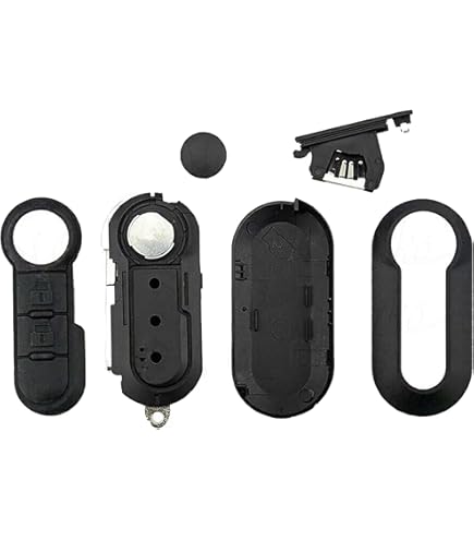 Adesivi Logo Fiat 15mm - 2 Pezzi, Nero-Bianco-Rosso, Per Chiavi E Telecomandi