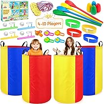 Agogue Sackhüpfen Set - 10 Säcke & 6 Medaillen Für Kindergeburtstage