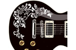 DESIGNDIVIL Autocollant personnalisé Vine of Life pour guitares et basses. Options de couleur disponibles (Argent)