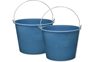 PAMEX PACK de 2 cubos engomados de plástico reciclado (Azul) (6 litros)