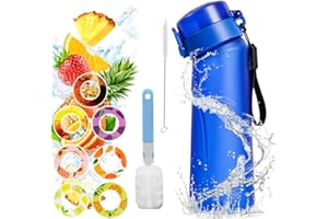 CYMWER Air-up Borraccia，650ml air up borraccia con gusti pod for ，Senza BPAborraccia air up，E%0 tazza d'acqua con 7 cialde aromatiche for palestra all'aforto (blu)