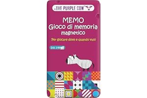 THE PURPLE COW Purple Cow- Memo. Gioco di Memoria magnetico Jeu magnétique, 7290018133026, Violet