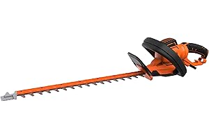 BLACK+DECKER Taille-Haies Filaire 650 W, Taille-Haies Electrique 60 cm avec 2 Poignées, Garde et Embout Lame de Scie, Lame Asymétrique, Coupe Ø35mm, Robuste et Léger, BEHTS551-QS