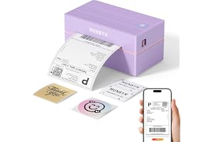 MUNBYN termisk Bluetooth-skrivare, trådlös höghastighets etikettskrivare 4x6 för paket och små hemmabaserade företag, kompati