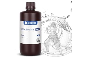 ANYCUBIC ABS-Like Resin Pro 2, 3D Drucker Resin mit erhöhter Festigkeit und Zähigkeit, Hoher Präzision und Geringe Schrumpfung, Weitgehende Kompatibilität mit allen Resin 3D Druckern (Transluzent,1kg)