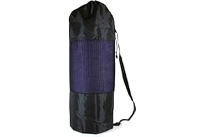 DOJA Barcelona | Porta Tappetino Yoga Nero | 25x24.5x82cm | Sacchetto in Poliestere | Custodia per Materassino Fitness, Pilates