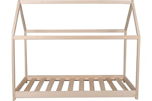 WEBER INDUSTRIES Panda Letto a Castello, Abete Massiccio, Brut, 70x140