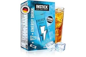 ‎INSTICK JUST ADD WATER INSTICK Zuckerfreier Energydrink (Original) - Kalorienarmes Energy Getränkepulver mit Koffein & Vitaminen - Instant-Pulver für 12 x 0,25 L