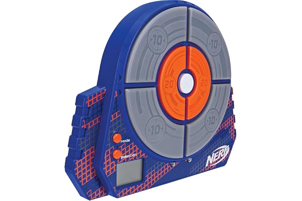 Nerf Cible numérique, Cible numérique dynamique - Retourne les côtés lorsqu'il est touché - Jeu amusant en solo ou multijoueur