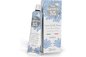DULÀC FARMACEUTICI 1982 Arnica 35, Crema Gel Estratti BIO 35%, Arnica per Cavalli Uso Umano, 50 ml, Crema Corpo Rinfrescante con Menta Piperita ed Eucalipto, Massaggio Pelle di Muscoli e Articolazioni, Made in Italy