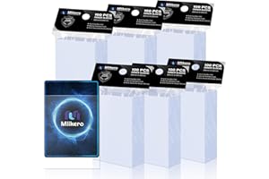 Mlikero 600 Kartenhüllen, Perfekt Passende Innenhüllen, Ideal für Doppelhüllen, Karten Hüllen Sleeves Sammelkartenhüllen Kompatibel Mit MTG, TCG, Fußballkarten, Sportkarten, 64 x 89 mm