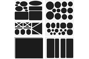 Becellen 53 pcs Down Jacket Repair Patches, Self-Adhesive Nylon Polyester Repair Tape Waterproof Repair Patches Stickers for Clothes, Tents, Bags, Umbrella (Black)