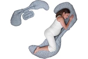 CHICCO Boppy Cojín de Embarazo con Soporte Total del Cuerpo Ajustable, Almohada Confortable, Brinda Soporte al Cuerpo, Fomenta la Posición Lateral, 3 Partes para Cada Necesidad, Lavable en Lavadora