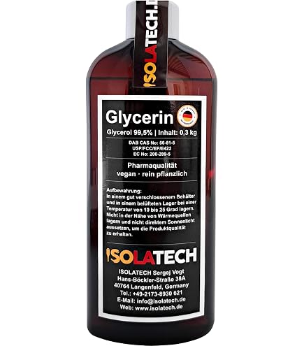 Ultrabio Pflanzliches Glycerin E422 VG 99,5% Reinheit Pharma-Qualität USP zertifiziert 2x1000 ml Ultrabio Pflanzliches Glycerin E422 VG 99,5% Reinheit Pharma-Qualität USP zertifiziert 2x1000 ml