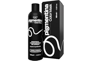 ALOHALABS Pigmentina Maschera Riparatrice per Capelli Danneggiati 200ml | Trattamento Intensivo con Cheratina e Proteine per Riparazione Profonda e Colorazione Naturale (Capelli Scuri)