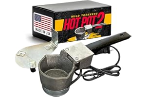 WILD TREKKERS Do-It Molds Hot Pot 2 Pot de fusion pour plomb, électrique, contenance 590 ml, pour moulage de plombs de pêche et de balles, fabriqué aux États-Unis