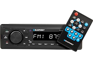 BLAUPUNKT Car Stereo Colombo-130BT Digital Media Receiver, 1 DIN, 4x50 watts with Dual USB Ports (Music & Charging), Bluetooth, AUX in, FM, Hands Free Calling & Remote Control
