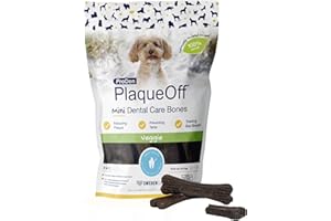 ProDen PlaqueOff Mini Dental Bones Vegetable Fusion - Mini huesos de verduras, 20 unidades, 340 g, para perros pequeños y en miniatura
