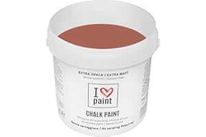 I LOVE PAINT I LOVE CHALK PAINT color Terracota 4 litros - Pintura a la tiza para muebles, paredes y objetos sin lijado - Sin disolventes ni formaldehído - Pintura para decoración efecto tiza a base de agua