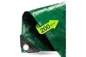 ‎TK GRUPPE TIMO KLINGLER Plandeka wodoszczelna 2m x 2m, plandeka namiotowa - idealna podkładka pod namiot, plandeka budowlana/ogrodowa,