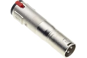 Keple 6,35mm Klinkenbuchse - 1/4" Zoll Buchse auf 3-poligen XLR-Stecker-Adapter