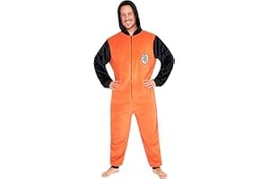 Dragon Ball Z Combinaison Pyjama Homme en Polaire avec Capuche - Cadeaux Drôles pour Lui